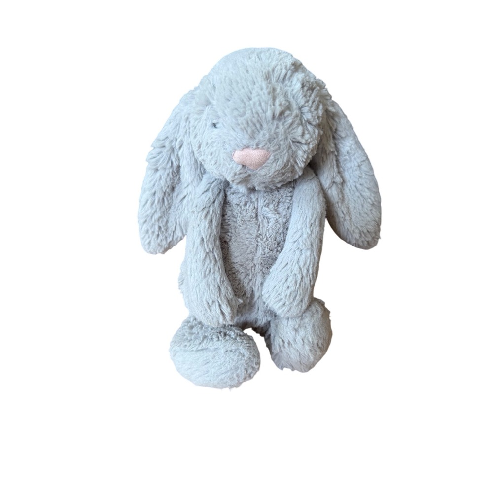 Jellycat bashful bunny in grey plush collectible soft cuddly
